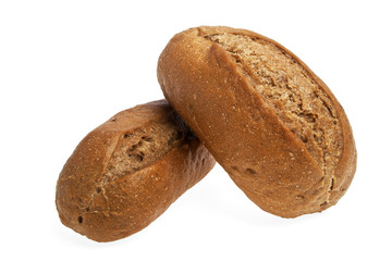 Mini bread on a white background