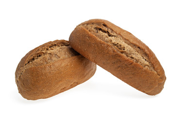 Mini bread on a white background