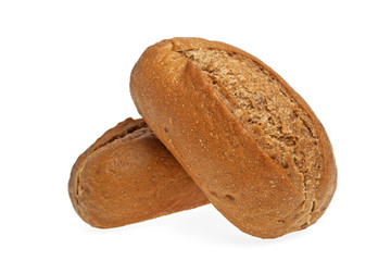 Mini bread on a white background