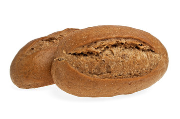 Mini bread on a white background