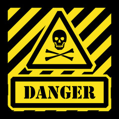 Vector danger sign yellow and black