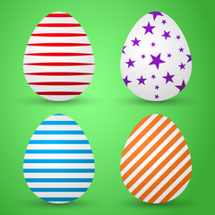 Vector illustration background colored eggs