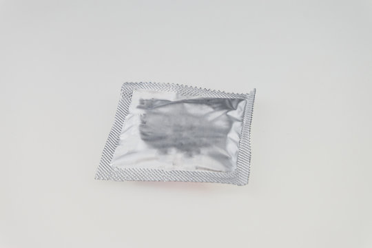 Condom isolated on white background