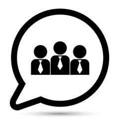 Vector bubble with men icon