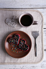 Cookies in form of heart