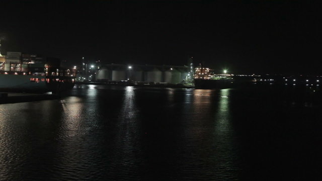 Port at night lapse