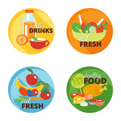Healthy eating flat icon