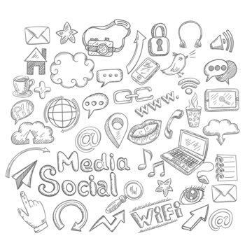 Doodle Social Icons © Macrovector