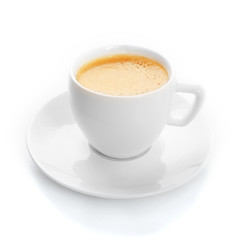 Cup of coffee isolated on white