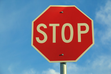 Stop Sign with Blue Sky