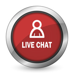 live chat red icon