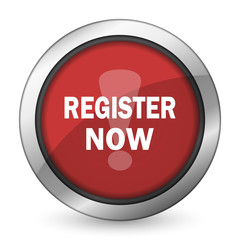 register now red icon