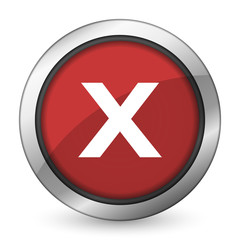 Obraz premium cancel red icon