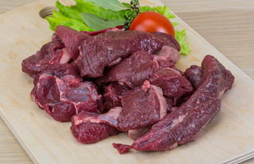 Raw venison