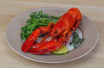 Boiled lobster