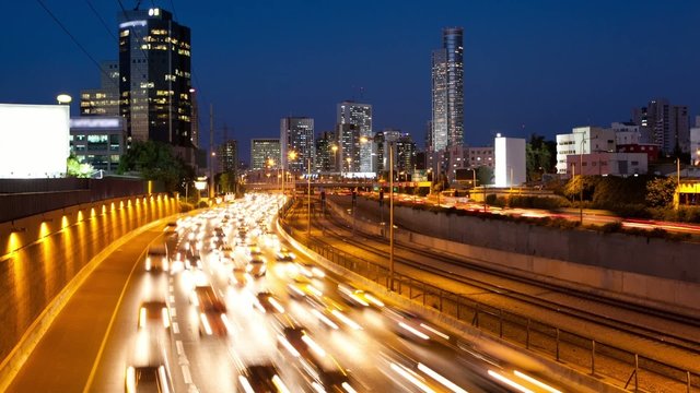 Traffic Time Lapse - Ayalon Freeway