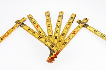 Old Folding Wooden Ruler