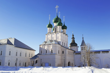 The Kremlin of Rostov the Great in winter, Russia