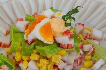 Crab sticks salad
