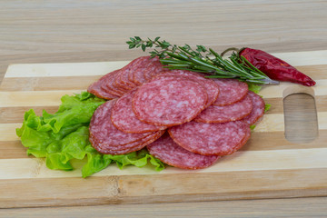 Sliced salami