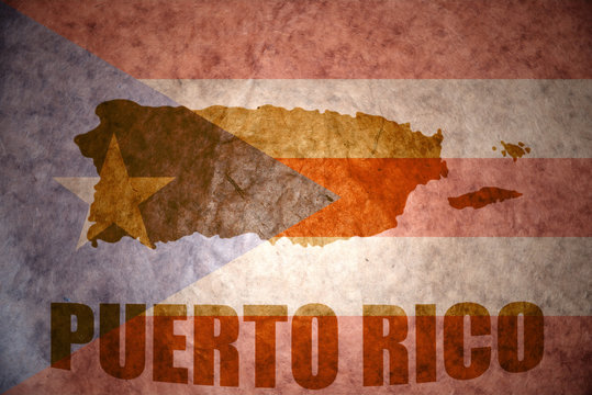 puerto rico vintage  map