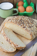 freshly baked homemade  bread