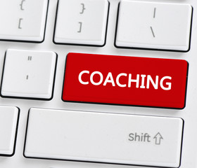 Keyboard with coaching button