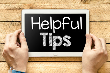 Tablet pc with helpful tips