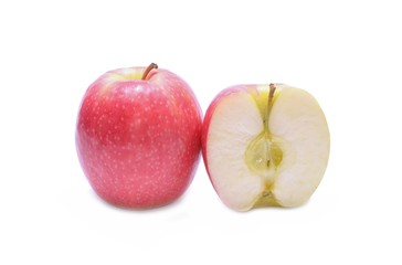 Red apple isolated on white background