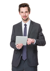Businessman use of tablet