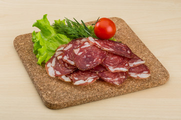 Sliced salami