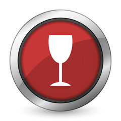 alcohol  red icon glass sign