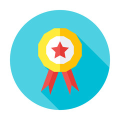 Competition award flat circle icon