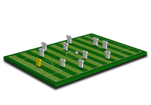 Formazione squadra in campo 3D