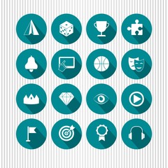 vector set of entertainment icons