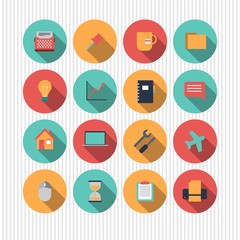 vector set of universal icons