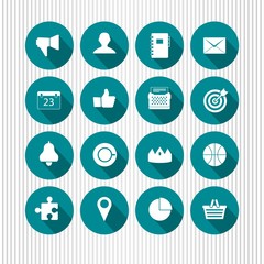 vector set of universal icons