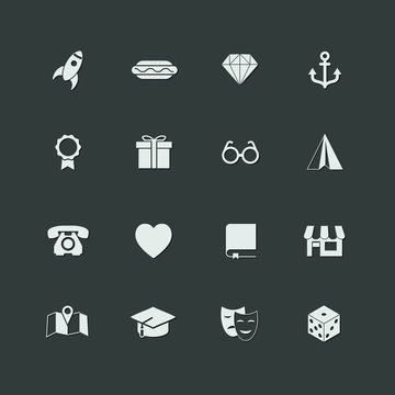 vector set of universal icons