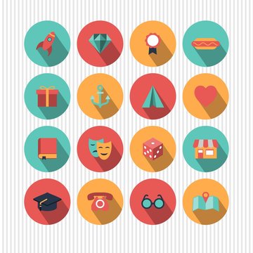 vector set of universal icons