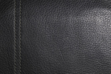 Black leather with a vertical line