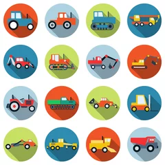 Stickers pour porte Course de voitures Icônes vectorielles de voitures et de machines à usage spécial