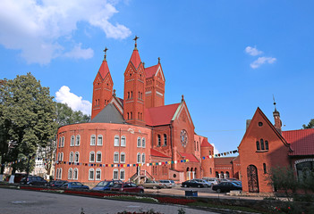 Church of St. Simeon and St. Elena in Minsk - obrazy, fototapety, plakaty