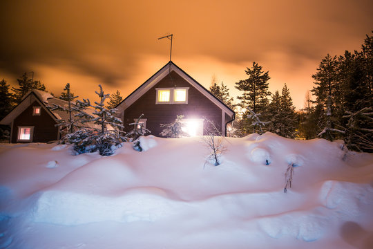 Beautiful scandinavian Finnish swedish norwegian wooden cottage 