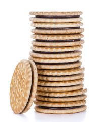 Cream Cookies (isolated on white)