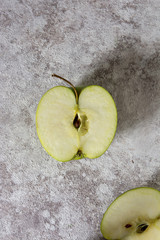 half green apple, grunge clear
