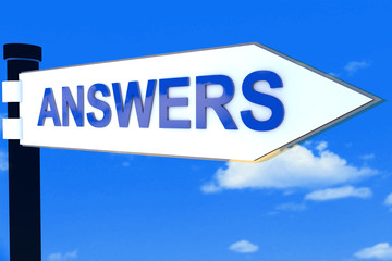 Answers road direction sign