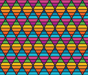 Striped Argyles vector seamless pattern