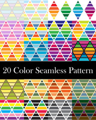 20 argyles vector seamless patterns.
