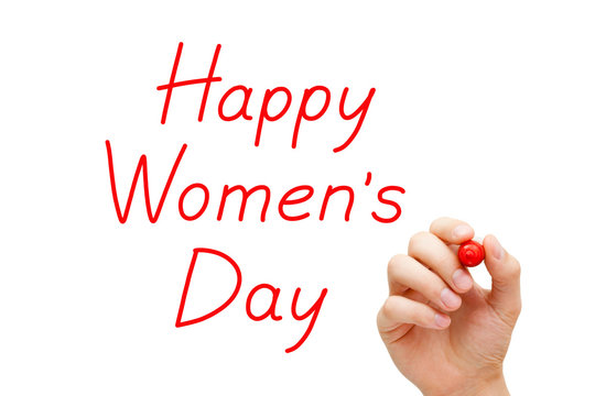 Happy Womens Day Red Marker