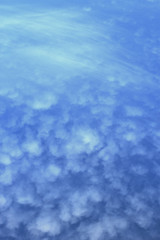 Cloudy sky. Clouds of different shapes. Natural background. Texture